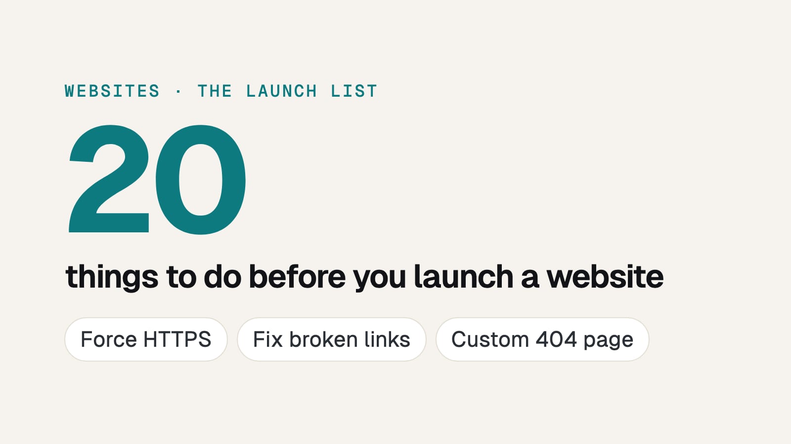 20 Things to Do Before You Launch a Website