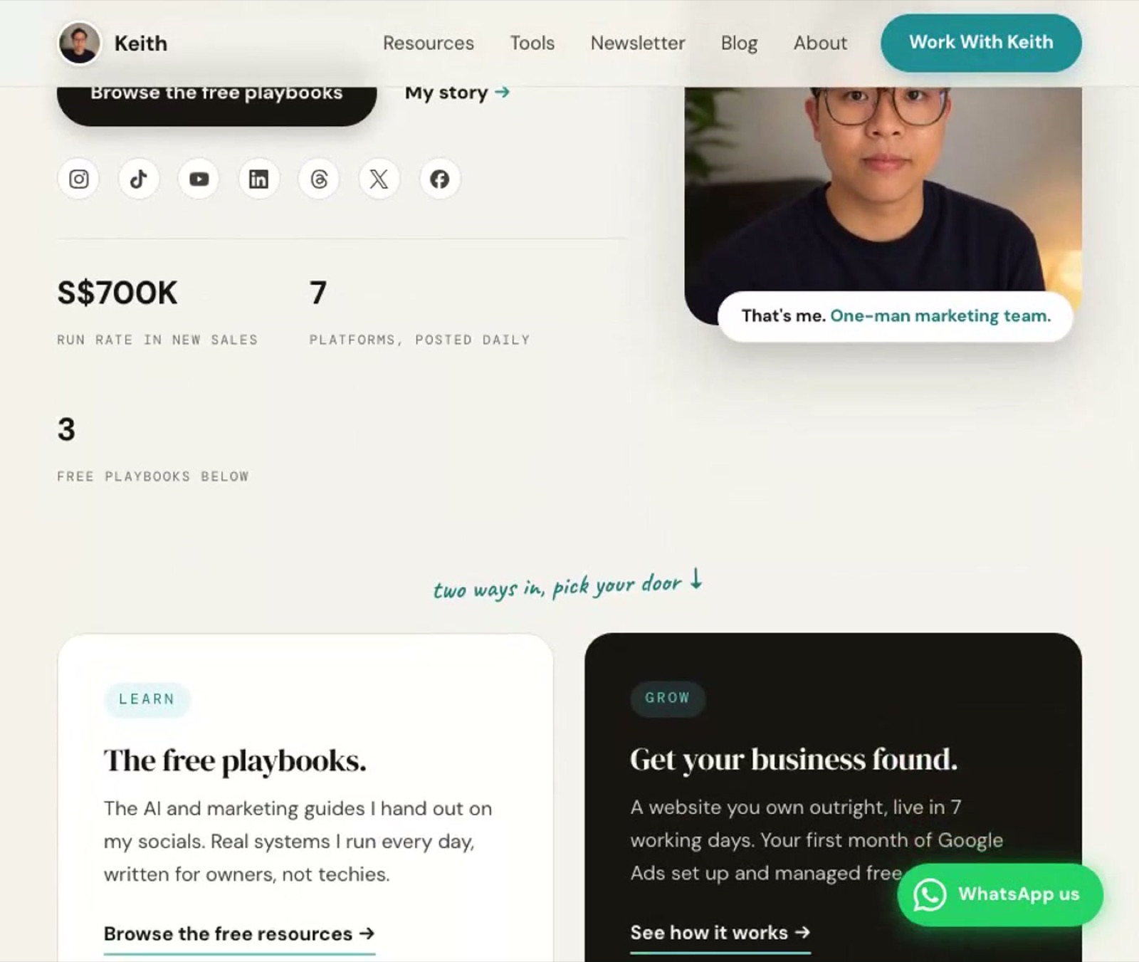 A finished site open in a browser, served over HTTPS at a real public address rather than a local development server