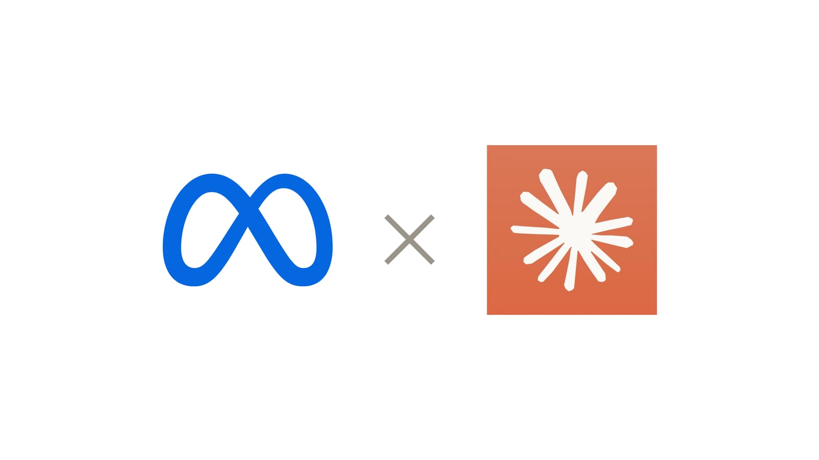 The Meta logo and the Claude logo side by side, for Meta's own Claude connector