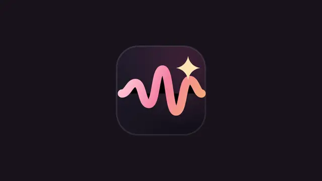 The VoiceStudio app icon, a pink sound wave with a sparkle